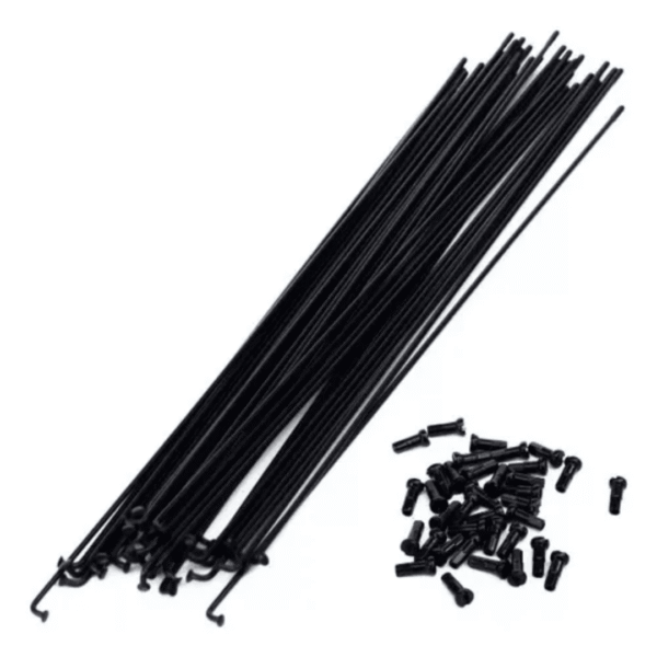 Rayos 290MM Negro / Niple Negro Bolsa 144 Unidades