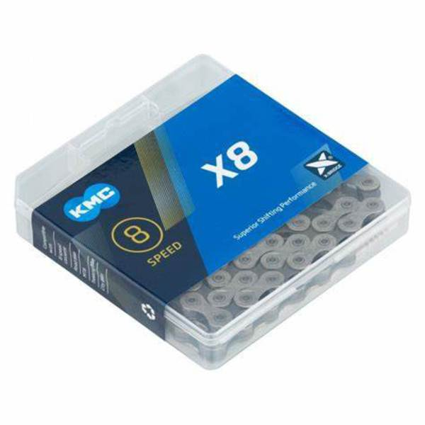 CADENA KMC X8 116L PLATA / GRIS