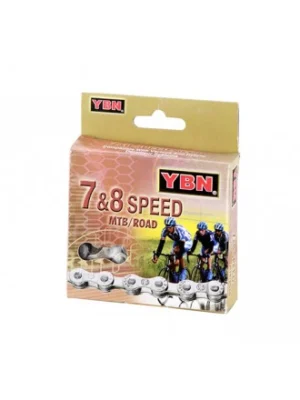 CADENA YBN S8 PLATA / CAFÉ MADE IN TAIWAN