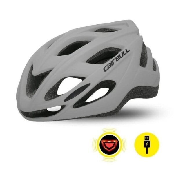 CASCO CAIRBULL RACE MASTER GRIS CON LUZ