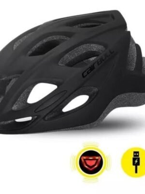 CASCO CAIRBULL RACE MASTER NEGRO CON LUZ